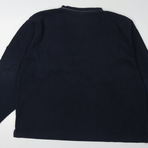 Lee Cooper Men's Blue V-Neck Pullover Sweatshirt