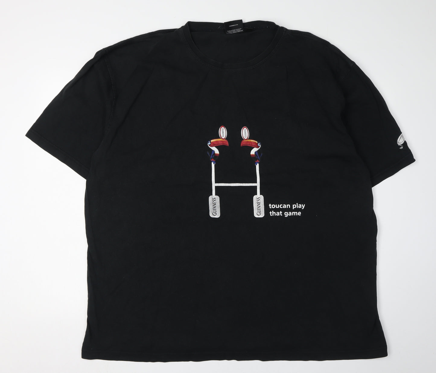 Guinness Men's Black 3XL T-Shirt with Toucan Graphic