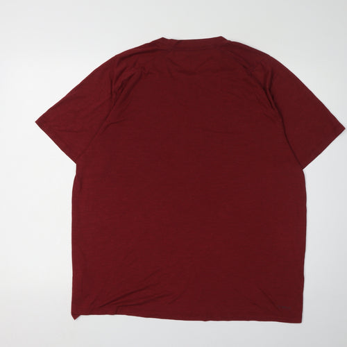 Adidas Men's Red XL Breathable Crew Neck T-Shirt