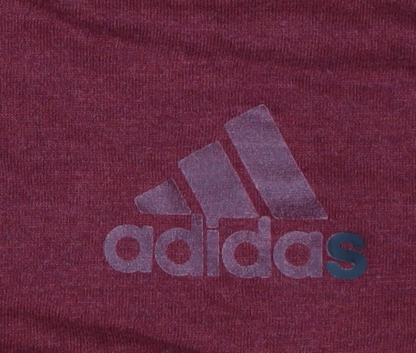 Adidas Men's Red XL Breathable Crew Neck T-Shirt