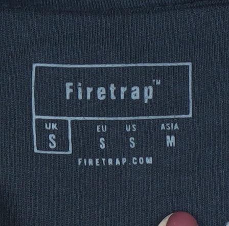 Firetrap Men's Black Crew Neck T-Shirt, Size S