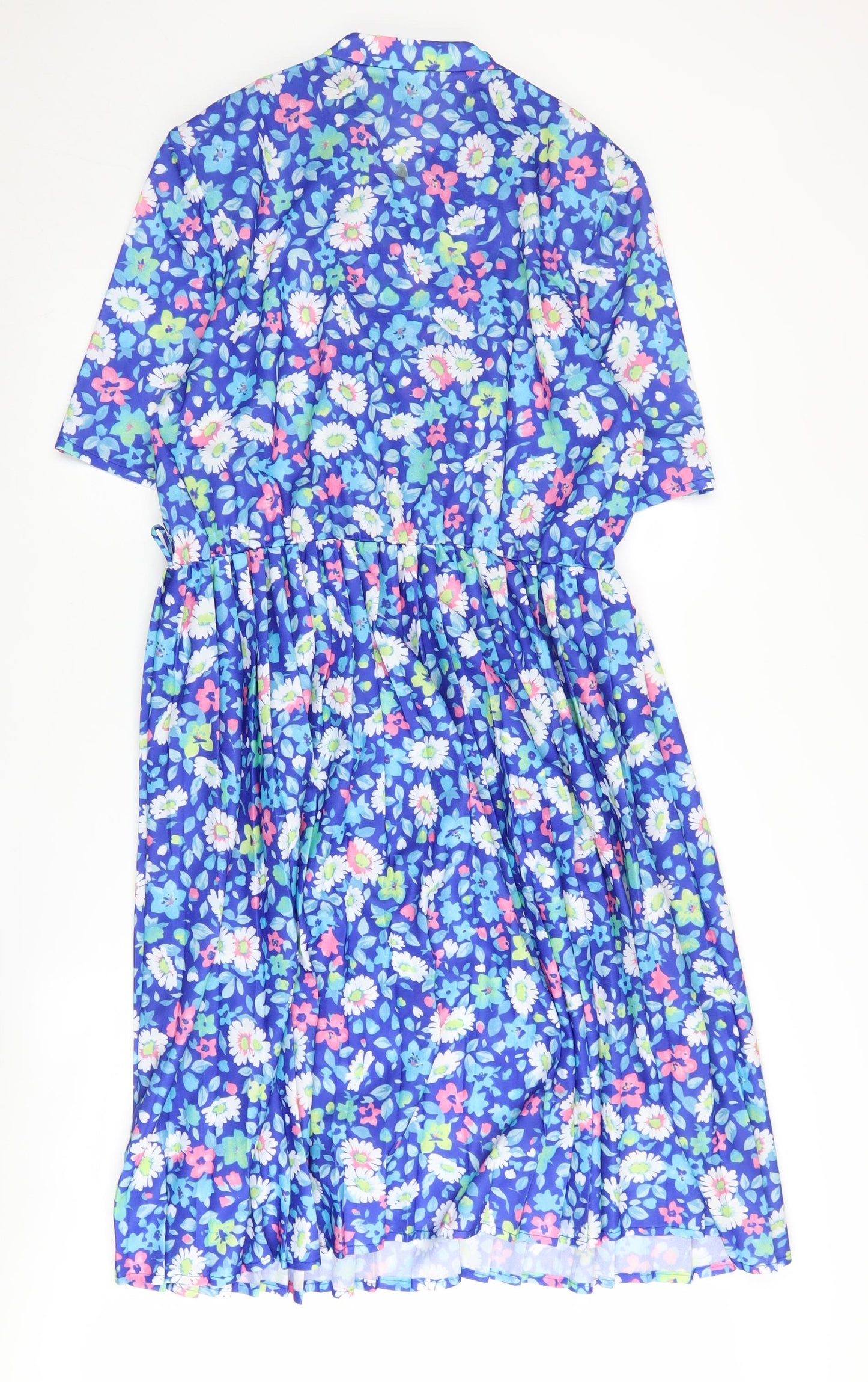 Damart Women's Blue Floral Shirt Dress Size 20