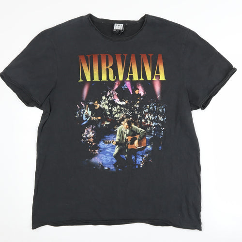 Amplified Men's Black Nirvana XL Music T-Shirt