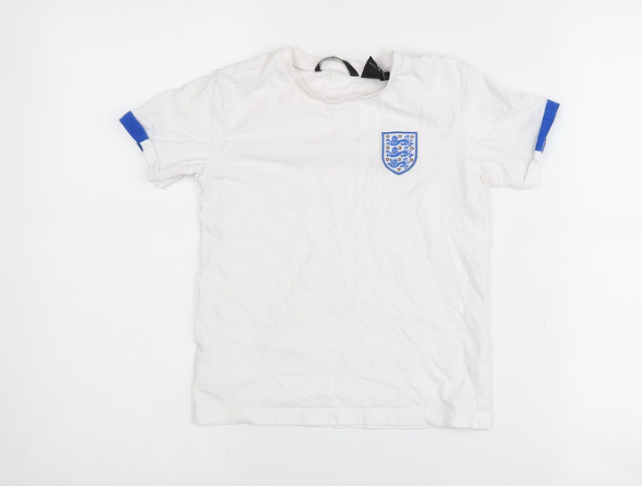 George Boys' White Logo T-Shirt, Size 6-7, New with Tags