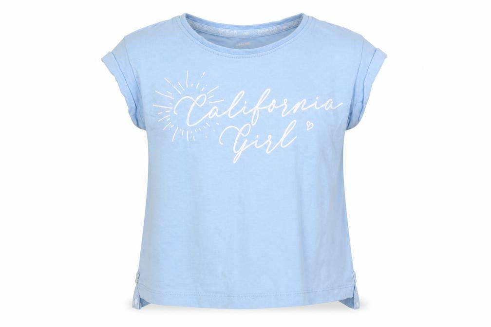 SoulCal & Co Girls Blue T-Shirt, Size 7, California Graphic Print