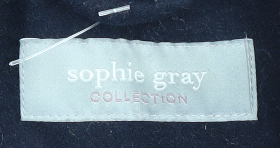 Sophie Gray Women's Black Wool Pea Coat Size 16