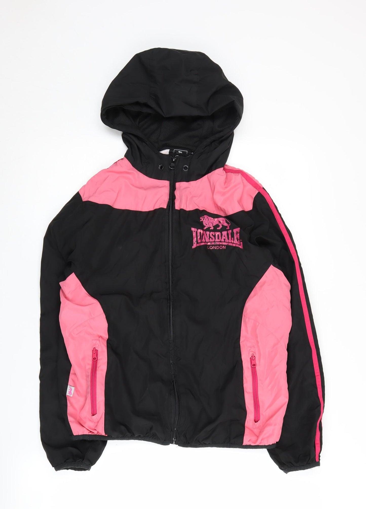 Lonsdale Women's Black & Pink Jacket Size 12