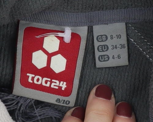 TOG24 Women's Grey Fleece Jacket Size 8-10