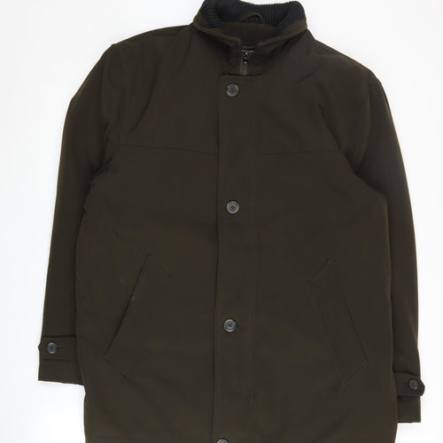 Carabou Men’s Green Mid-Length Overcoat M