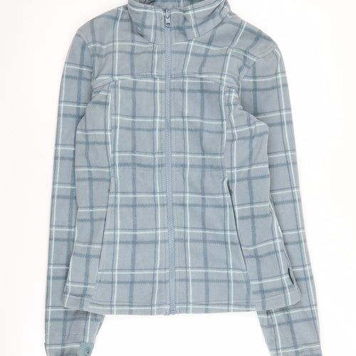 Decathlon Women's Blue XS Check Fleece Jacket