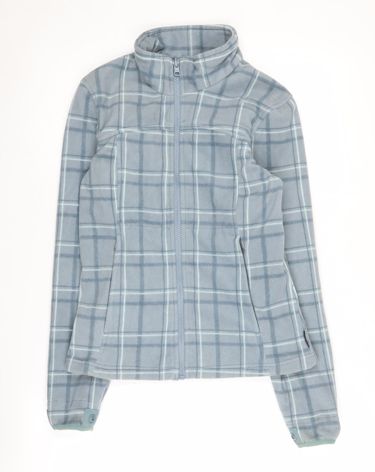Decathlon Women's Blue XS Check Fleece Jacket