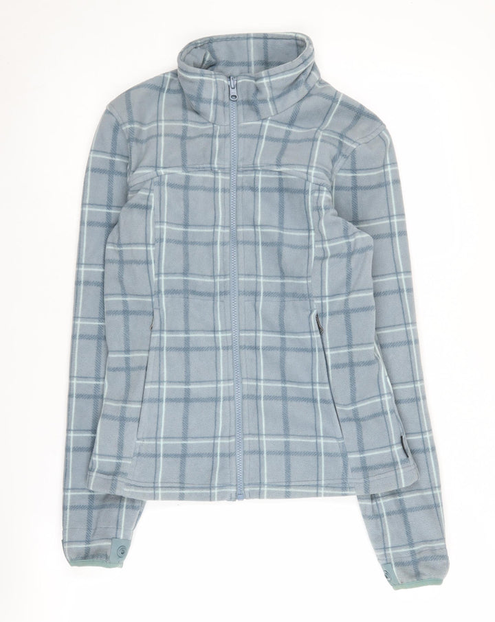 Decathlon Women's Blue XS Check Fleece Jacket