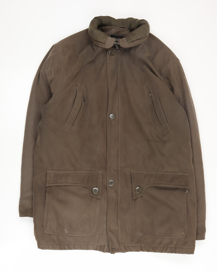 Saxon Men's Brown Mid-Length Overcoat M