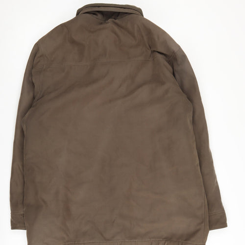 Saxon Men's Brown Mid-Length Overcoat M