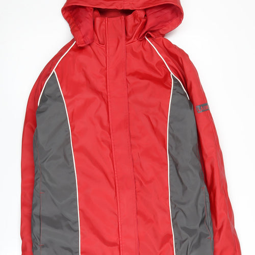LA Gear Women's Red Hooded Rain Jacket Size 10