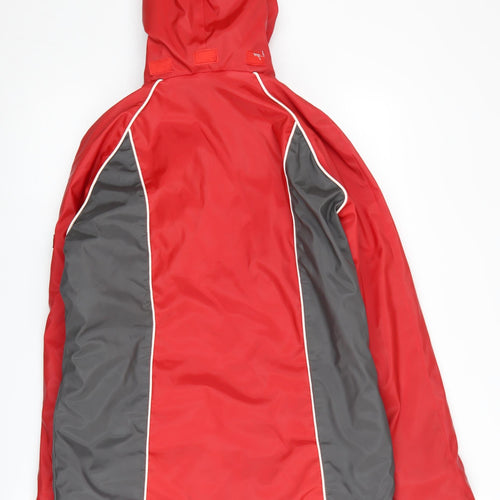 LA Gear Women's Red Hooded Rain Jacket Size 10