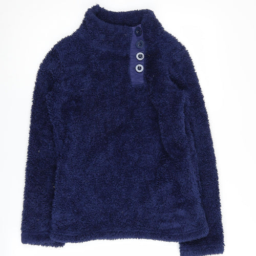 Next Women's Blue Henley Sweatshirt, Size 6