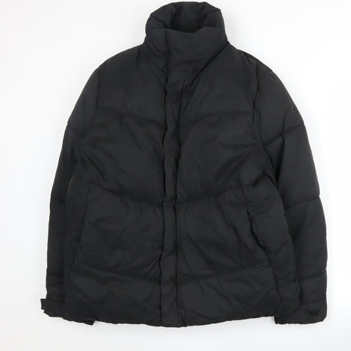 ASOS Women's Black Puffer Jacket S Regular Fit