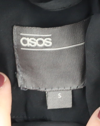 ASOS Women's Black Puffer Jacket S Regular Fit