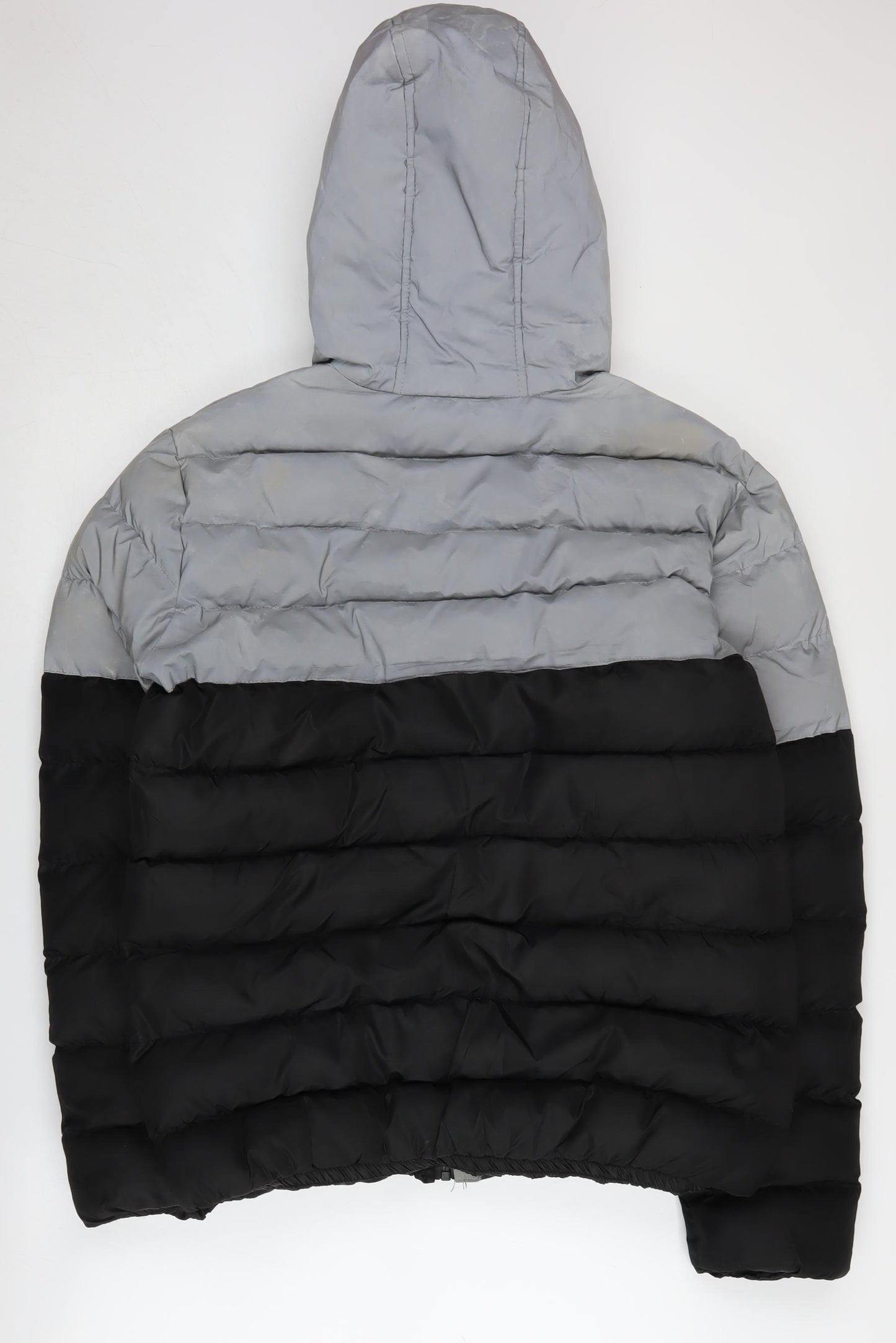 Soul Star Men's Grey Black Puffer Jacket S