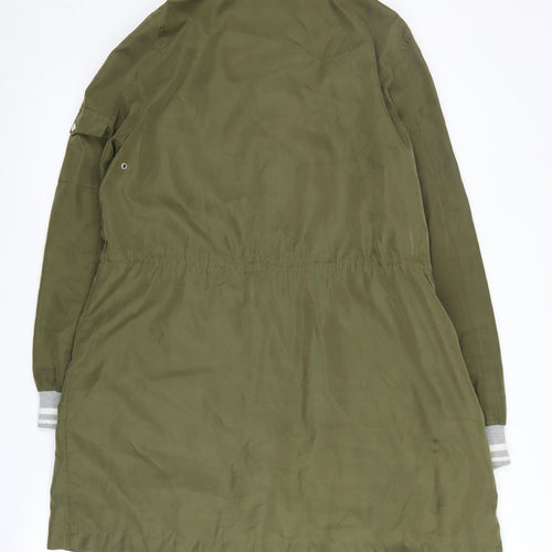 Zara Women's Green Varsity Jacket - Size 12