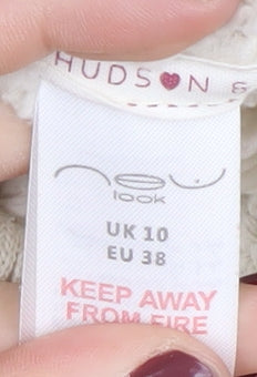 New Look Women's Ivory Puffer Waistcoat Size 10