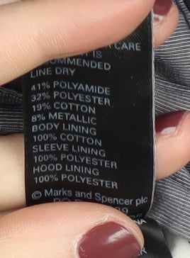 Marks & Spencer Women's Blue Anorak Hooded Jacket Size 12