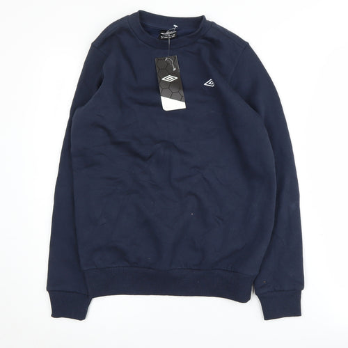 Umbro Boys Blue Pullover Sweatshirt 11-12 Years - New With Tags