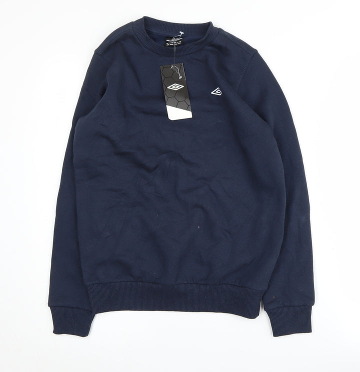 Umbro Boys Blue Pullover Sweatshirt 11-12 Years - New With Tags