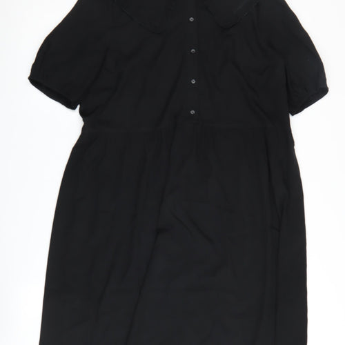 Vero Moda Women's Black Collared Shirt Dress L