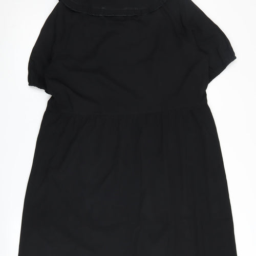 Vero Moda Women's Black Collared Shirt Dress L