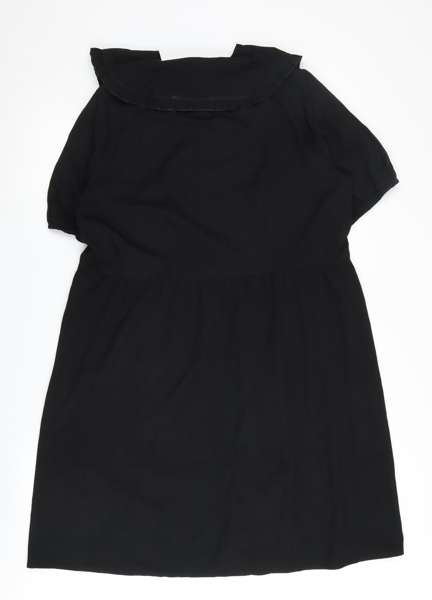 Vero Moda Women's Black Collared Shirt Dress L