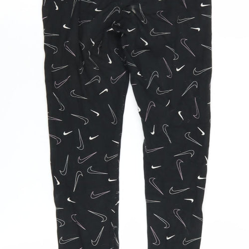 Nike Girls Black Ankle Leggings 9-10 Years - Sporty & Stylish