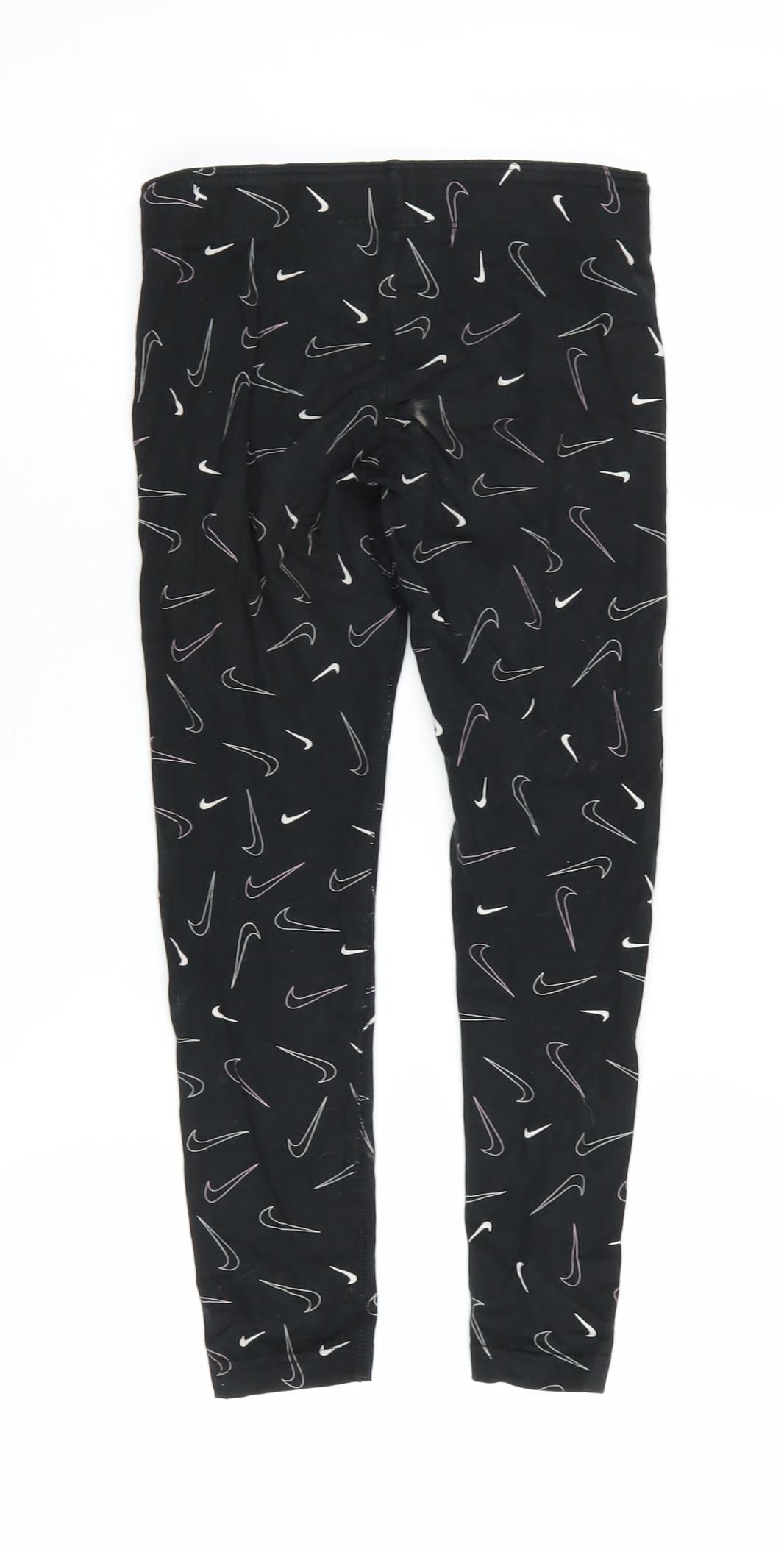 Nike Girls Black Ankle Leggings 9-10 Years - Sporty & Stylish