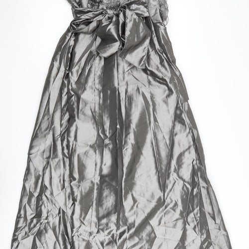 Cherlone Grey Slip Dress Women’s 10 Formal Long Satin