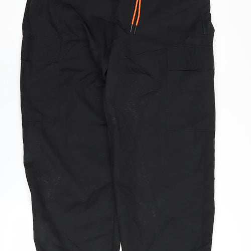 Collusion Men's Black Cargo Trousers Small