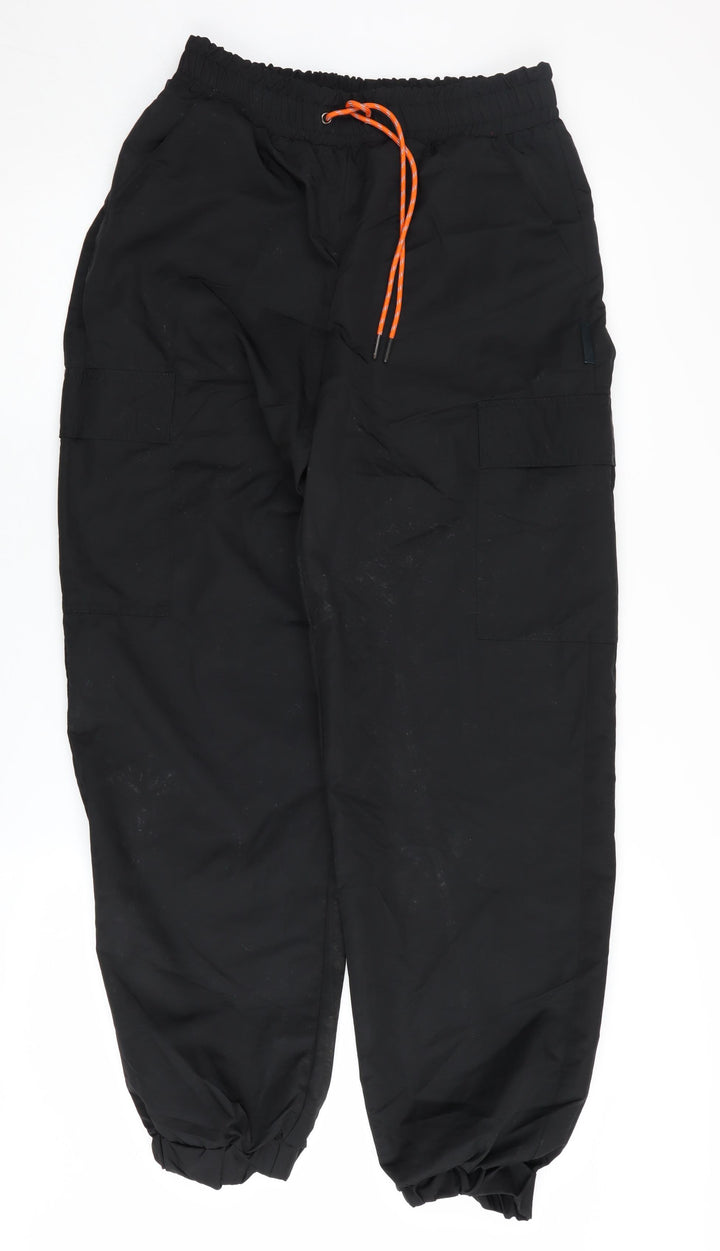Collusion Men's Black Cargo Trousers Small