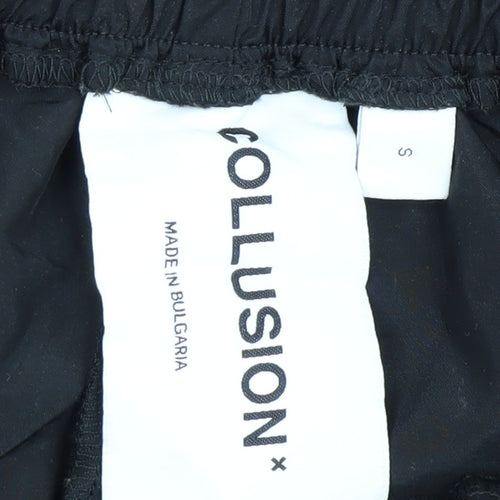 Collusion Men's Black Cargo Trousers Small