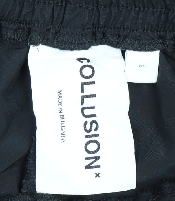 Collusion Men's Black Cargo Trousers Small