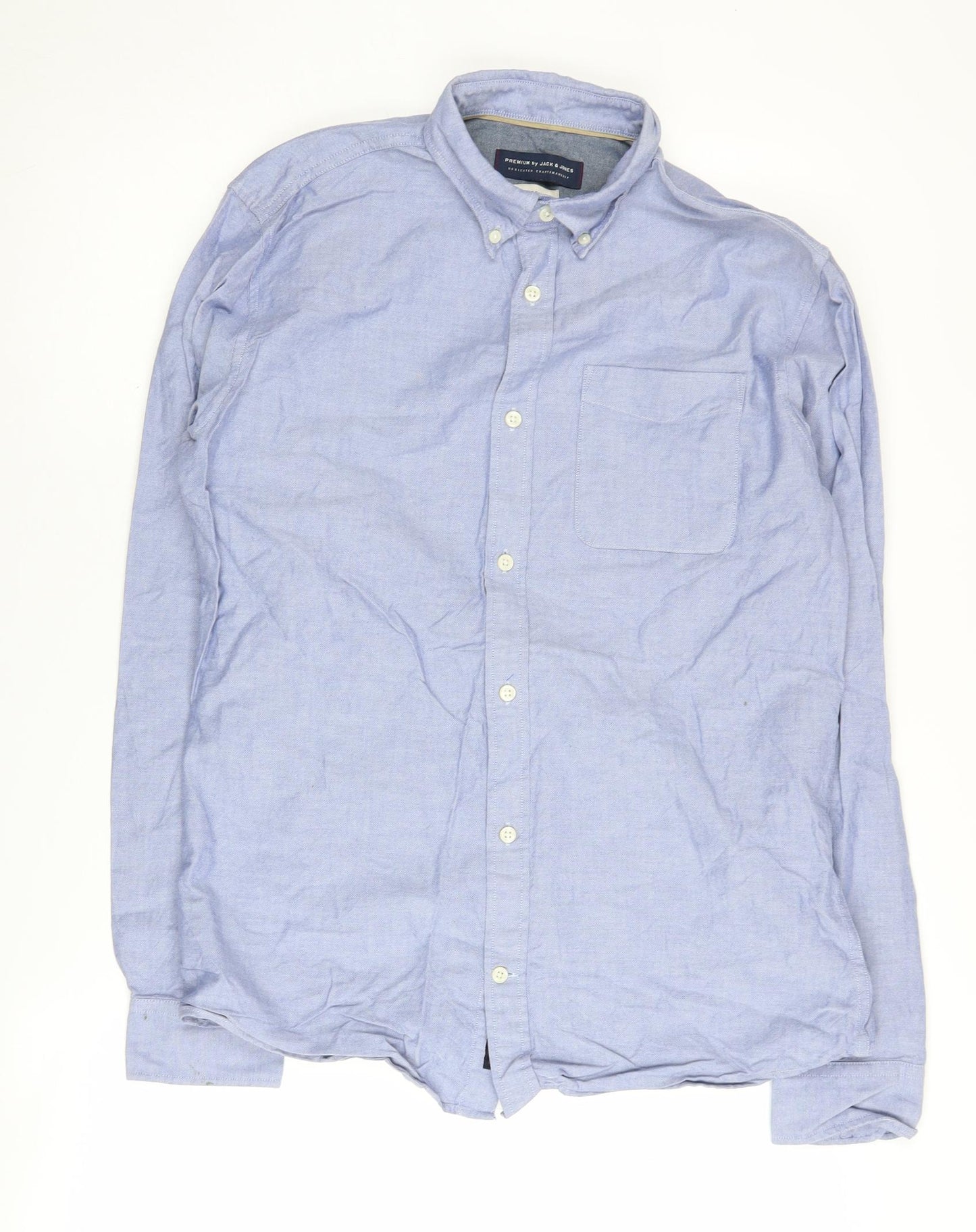 Jack & Jones Men's Blue Medium Button-Up Shirt
