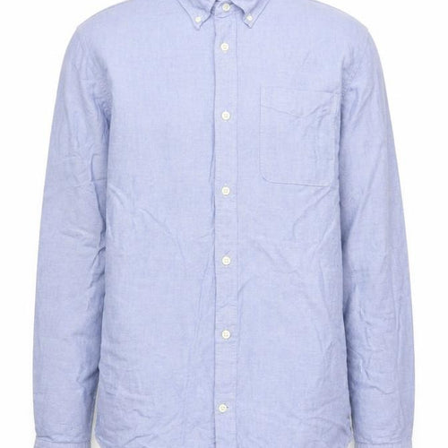 Jack & Jones Men's Blue Medium Button-Up Shirt