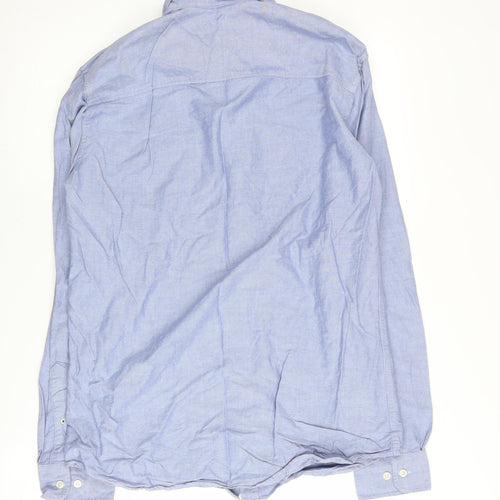 Jack & Jones Men's Blue Medium Button-Up Shirt