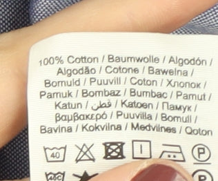 Jack & Jones Men's Blue Medium Button-Up Shirt