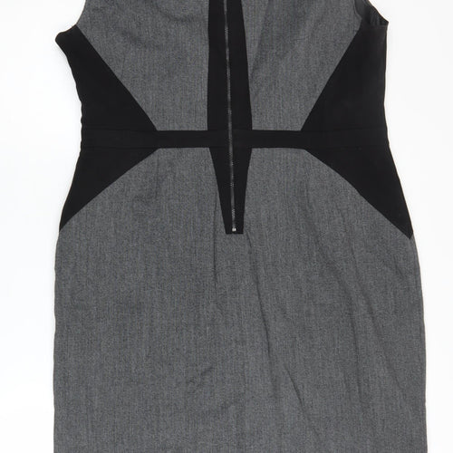 Debenhams Women's Grey Sheath Dress Size 18