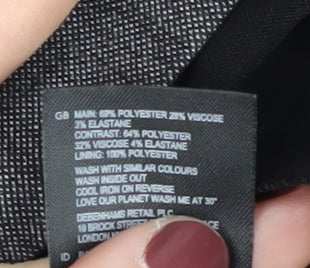 Debenhams Women's Grey Sheath Dress Size 18