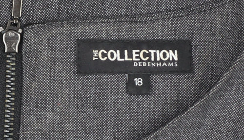 Debenhams Women's Grey Sheath Dress Size 18