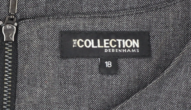 Debenhams Women's Grey Sheath Dress Size 18