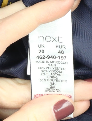 Next Women's Blue Blazer Size 20 Regular Fit