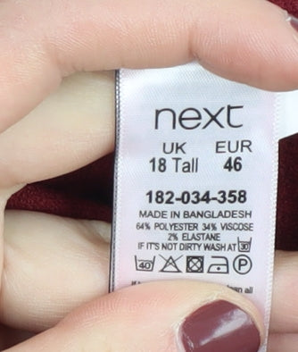 Next Women's Red Pencil Dress Size 18 Tall