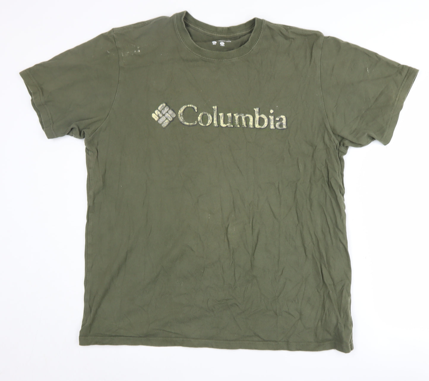 Columbia Men's XL Green Cotton Logo T-Shirt
